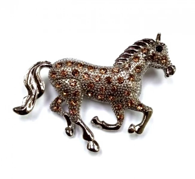 Брошь Лошадка 2 Серебряные грани, ювелирная компания