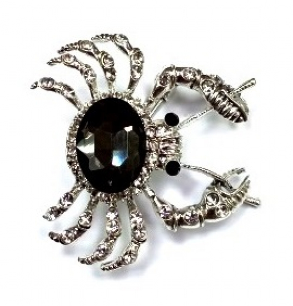 Брошь Крабик 4 Серебряные грани, ювелирная компания