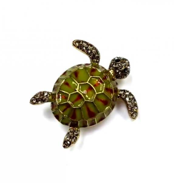 Брошь Черепашка 7 Серебряные грани, ювелирная компания