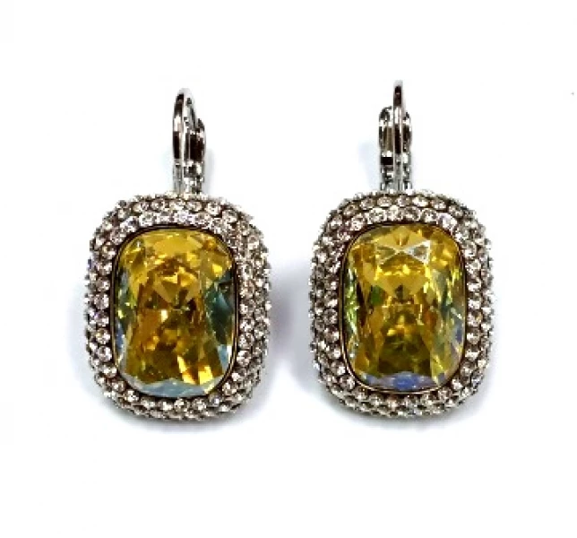 Серьги СЛП216 (Ювелирный сплав) Серебряные грани, ювелирная компания