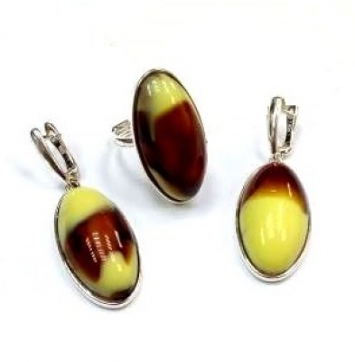 Гарнитур ГЛП022 (Ювелирный сплав) Серебряные грани, ювелирная компания