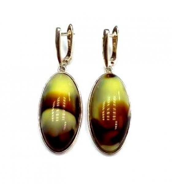 Серьги СЛПк084 (Ювелирный сплав) Серебряные грани, ювелирная компания