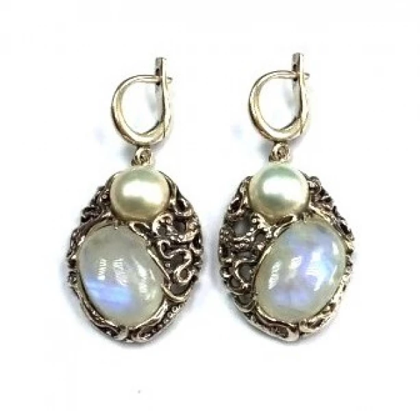 Серьги 735сЛунЖем (Ag 925) Серебряные грани, ювелирная компания