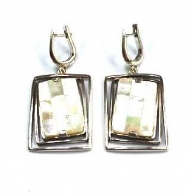 Серьги 462сПерл (Ag 925) Серебряные грани, ювелирная компания