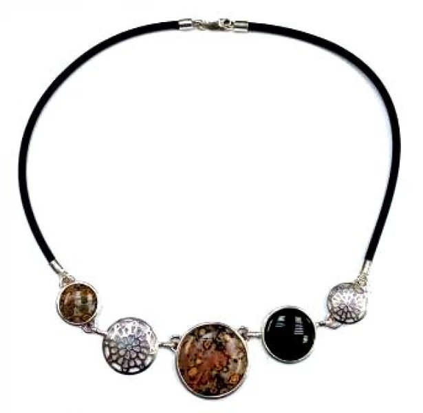 Колье кл1577Яшмп (Ag 925) Серебряные грани, ювелирная компания