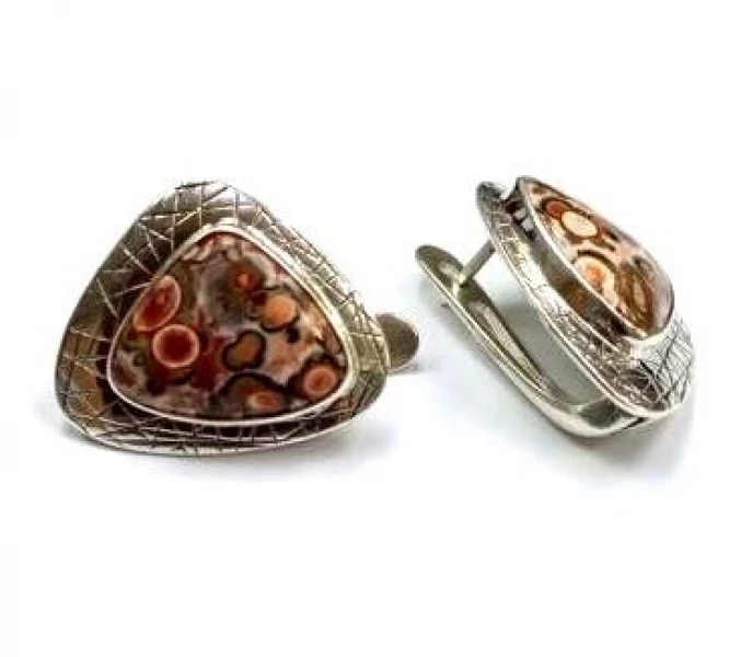 Серьги с1865Яшмп (Ag 925) Серебряные грани, ювелирная компания