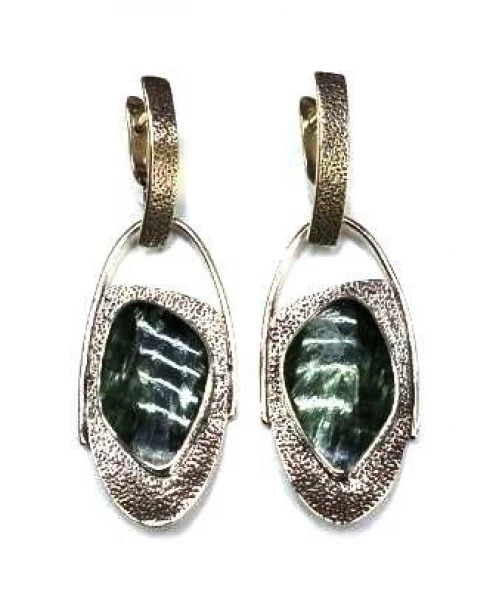 Серьги с10029Клин (Ag 925) Серебряные грани, ювелирная компания