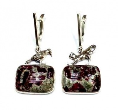 Серьги с10147Эвд (Ag 925) Серебряные грани, ювелирная компания