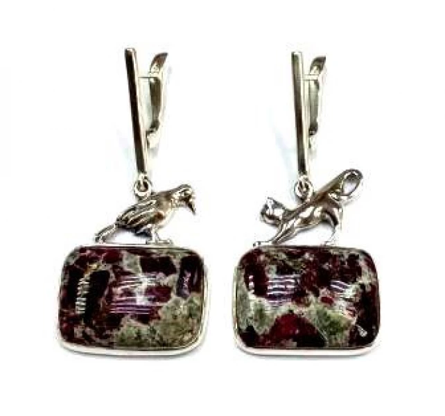 Серьги с10147Эвд (Ag 925) Серебряные грани, ювелирная компания