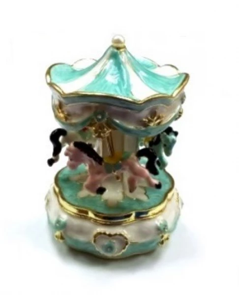 Сувенир Шкатулка Карусель Серебряные грани, ювелирная компания