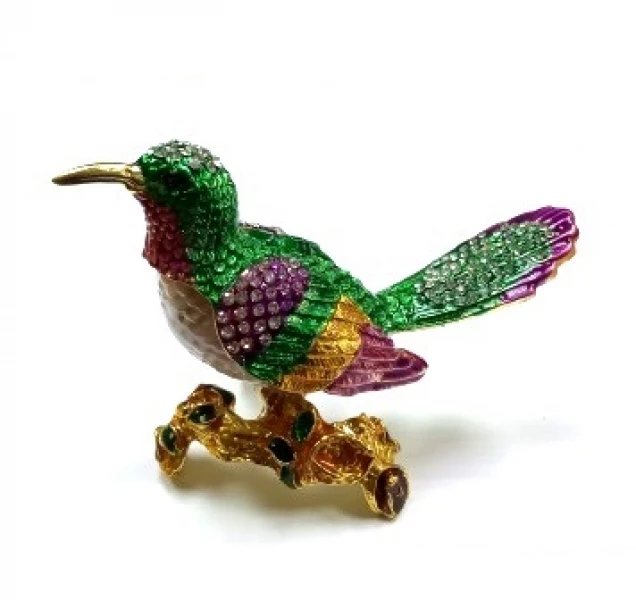 Сувенир Шкатулка Птичка Серебряные грани, ювелирная компания