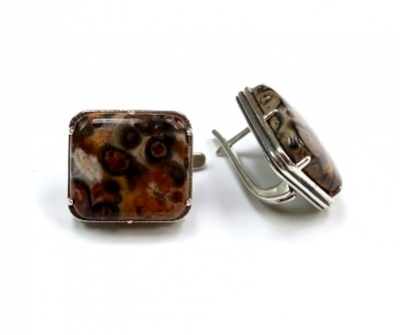Серьги с1849Яшмп (Ag 925) Серебряные грани, ювелирная компания