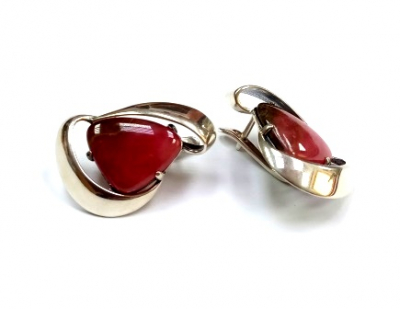 Серьги с10016Рд (Ag 925) Серебряные грани, ювелирная компания