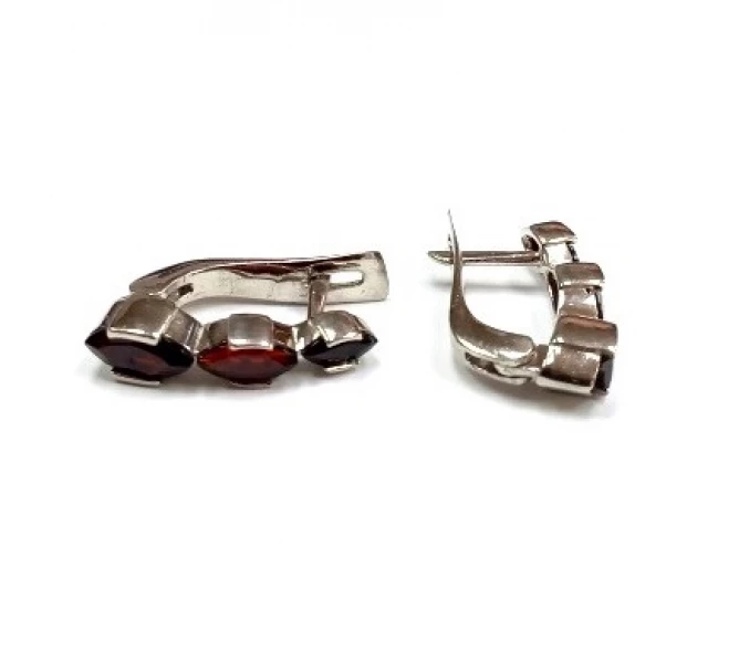 Серьги Г2068 (Ag 925) Серебряные грани, ювелирная компания