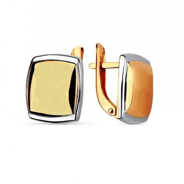 Серьги 1400212692 (Au 585) Серебряные грани, ювелирная компания