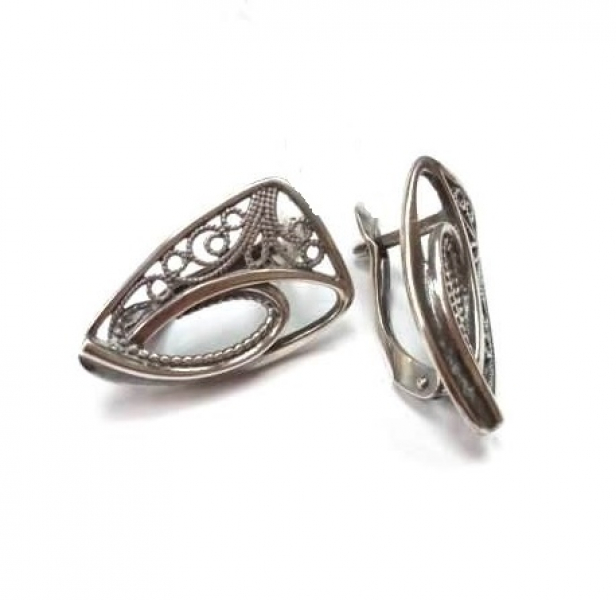 Серьги 33010522 (Ag 925) Серебряные грани, ювелирная компания