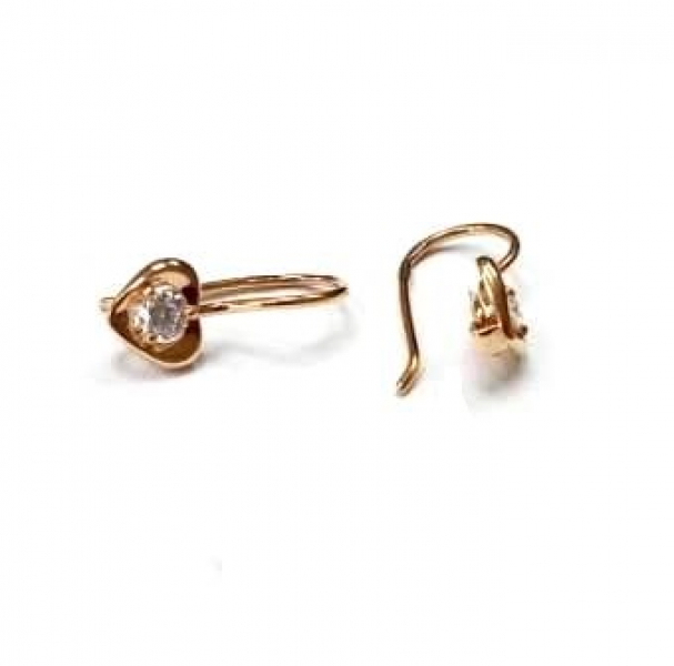 Серьги С-050. (Au 585) Серебряные грани, ювелирная компания