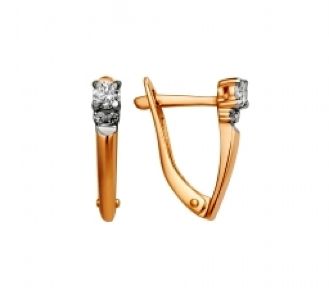 Серьги С44-00062 (Au 375) Серебряные грани, ювелирная компания