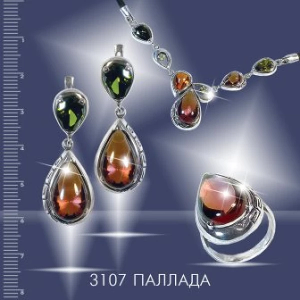 Серьги 3107с паллада (Ag 925) Серебряные грани, ювелирная компания