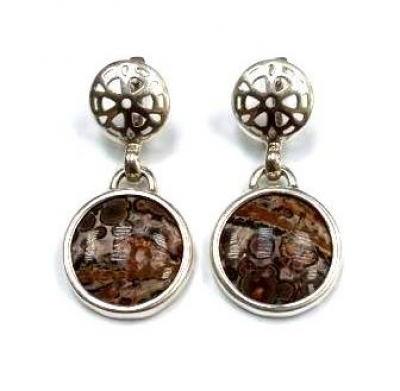 Серьги с1577Яшмп (Ag 925) Серебряные грани, ювелирная компания