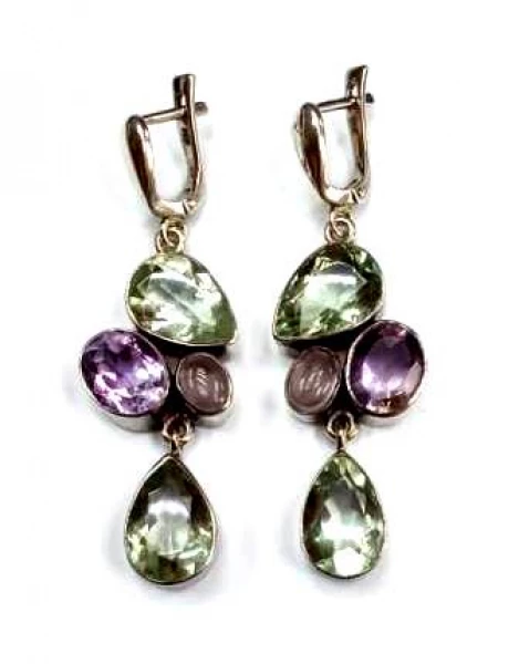 Серьги-THA Mem-000003E (Ag 925) Серебряные грани, ювелирная компания