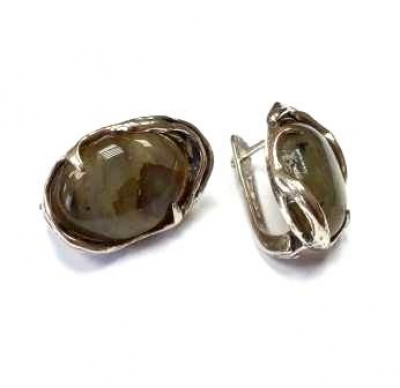 Серьги с1745Лабр (Ag 925) Серебряные грани, ювелирная компания