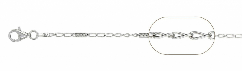 Цепь CLOCH0502CM (Ag 925) Серебряные грани, ювелирная компания