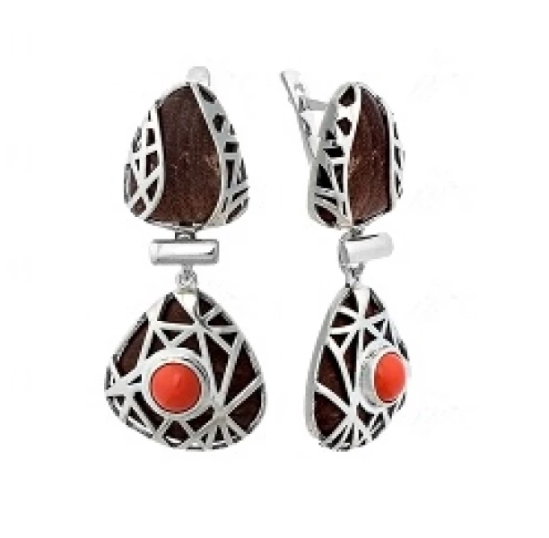 Серьги с1797 (Ag 925) Серебряные грани, ювелирная компания