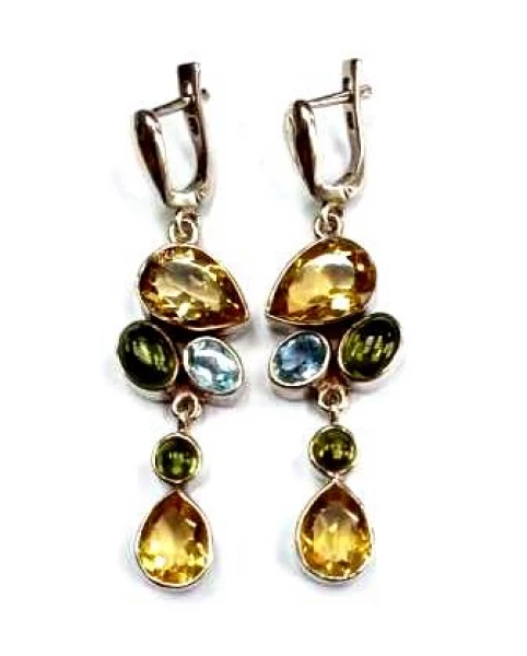 Серьги-THA Mem-000002E (Ag 925) Серебряные грани, ювелирная компания