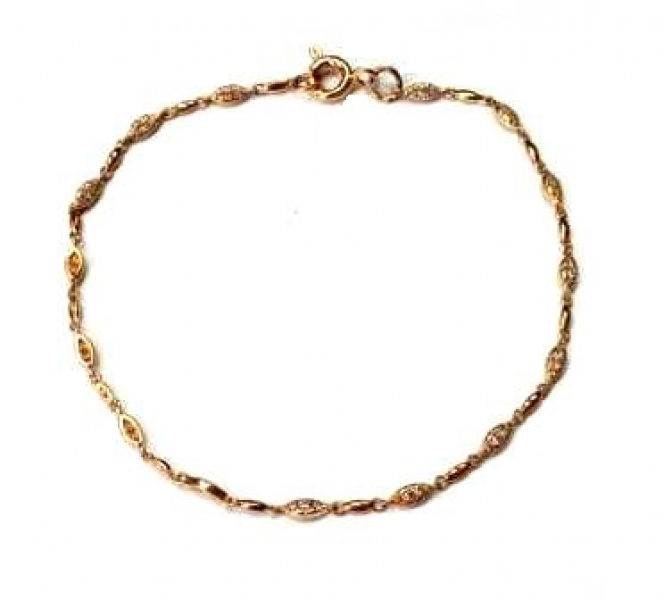 Браслет 120004F591-19 (Au 585) Серебряные грани, ювелирная компания