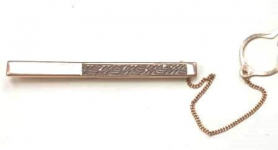Зажимы для галстука к82018 (Au 585) Серебряные грани, ювелирная компания