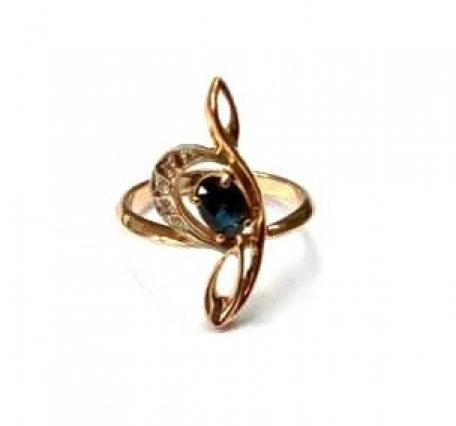 Кольцо 10-0006-4 (Au 585) Серебряные грани, ювелирная компания