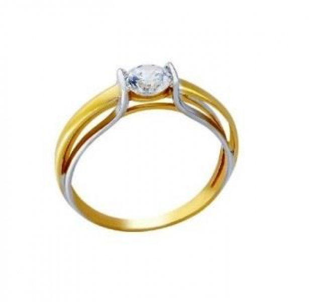 Кольцо 11-114543 (Au 585) Серебряные грани, ювелирная компания