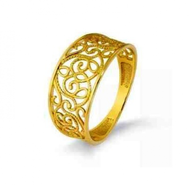 Кольцо 1400001915 (Au 585) Серебряные грани, ювелирная компания