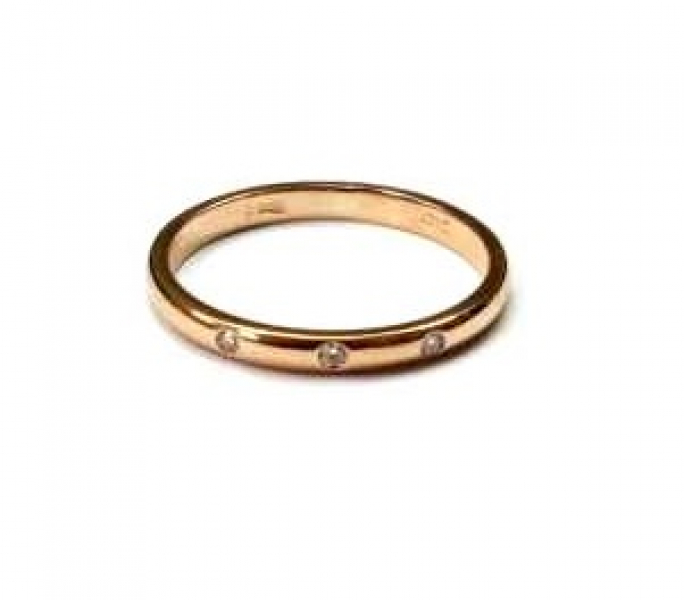 Кольцо 338К5.7 (Au 585) Серебряные грани, ювелирная компания