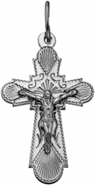 Крест KP 15. (Ag 925) Серебряные грани, ювелирная компания